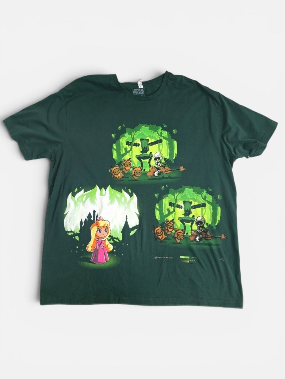 Star Wars Teeturtle Green Animated Gamer Graphic Tee